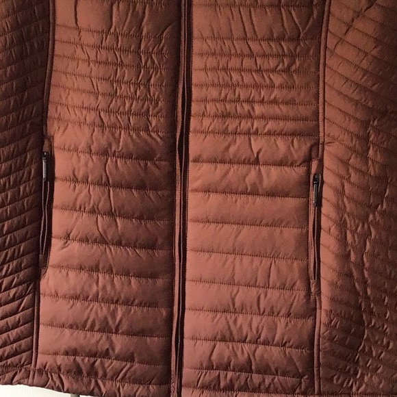 NWT Women's Weatherproof Channel Quilted Long Puffer Vest Coat Brandy  Large. - Picture 2 of 7